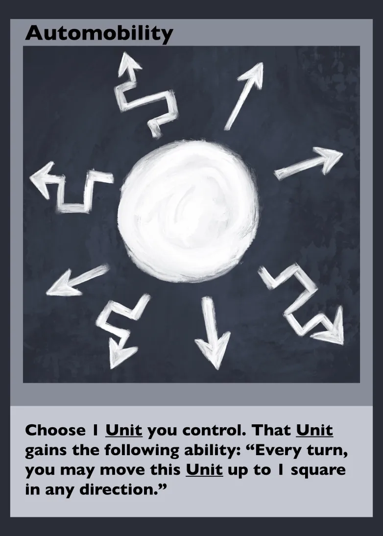 The Automobility card in the Movement deck.