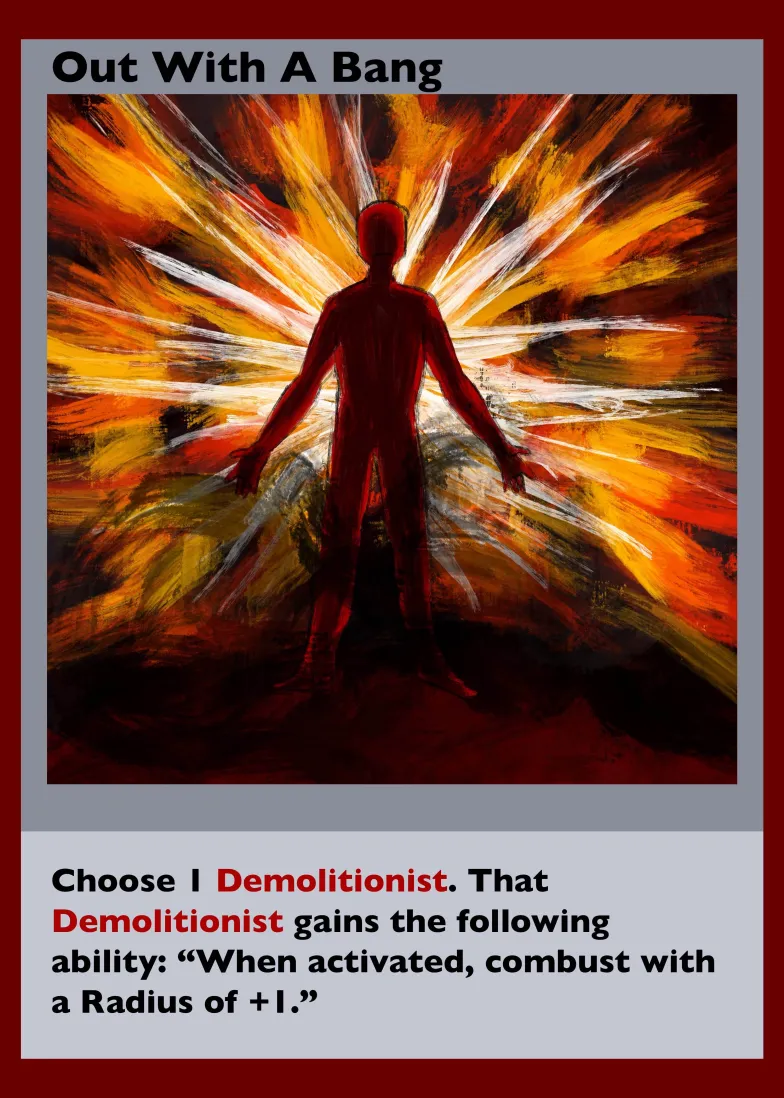 The Out With A Bang card in the Tier 2 deck.